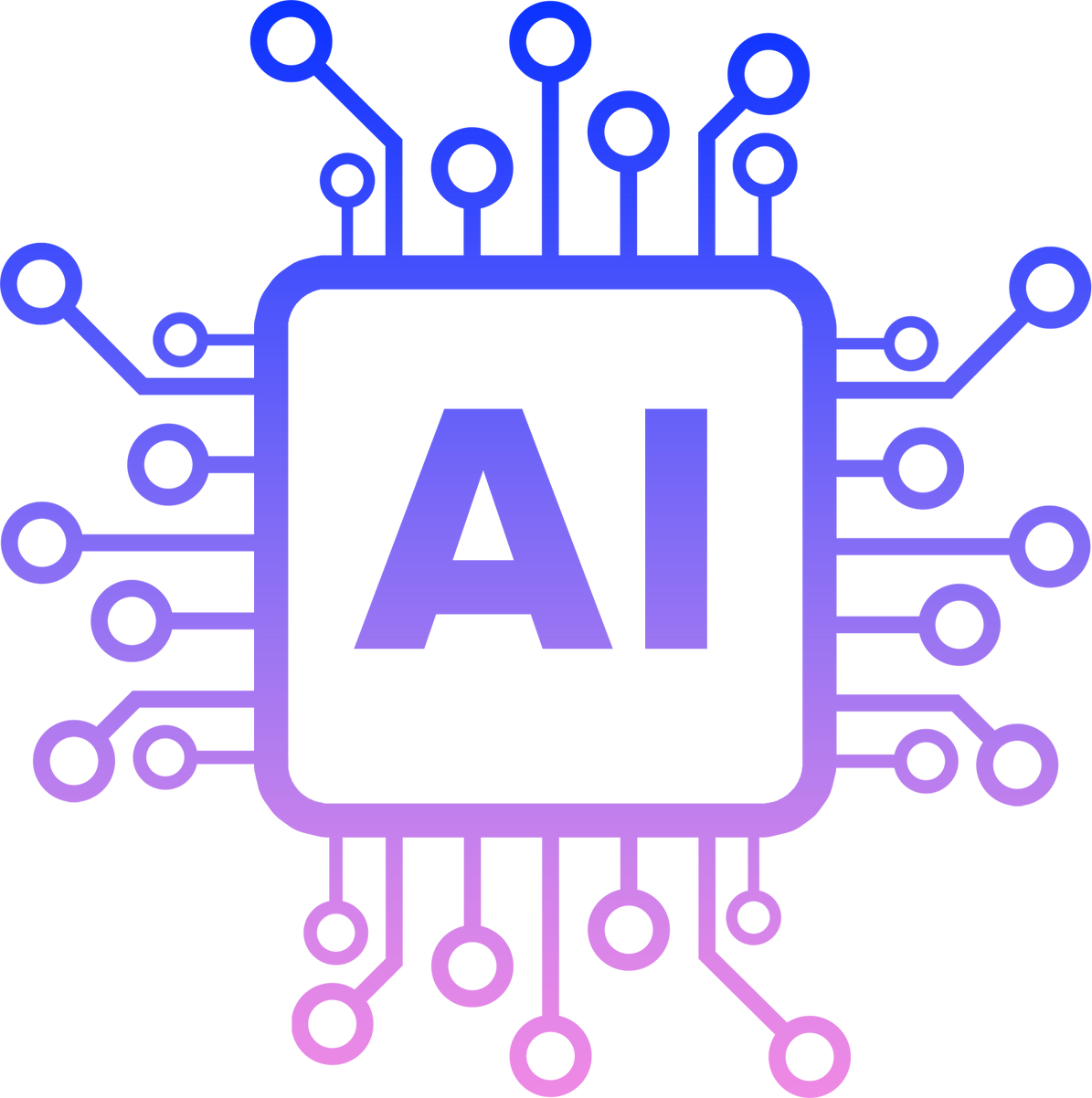 Ai, artificial Outline, artificial intelligence vector icon on transparent background. Outline Ai, artificial vector, Ai icon vector